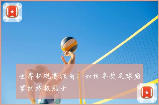 世界杯观赛指南:如何享受足球盛宴的终极贴士